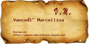 Vancsó Marcellina névjegykártya